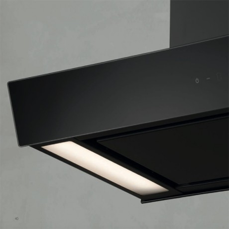 Davoline FLOW 90cm Μαύρος Απορροφητήρας Νησίδα